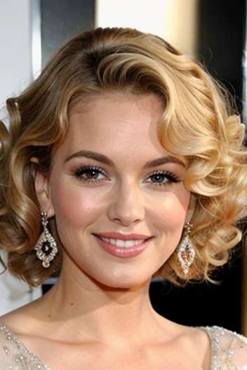 Blonde Old Hollywood Curls