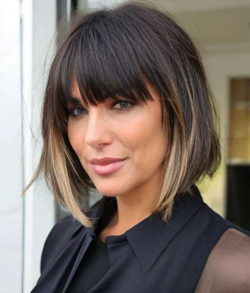 Feathered Layers with Side-Swept Bangs