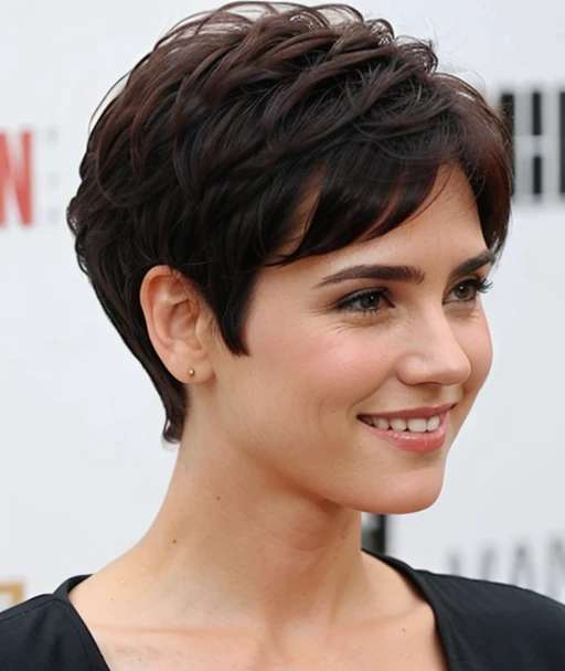 Layered Pixie Hairstyle for Women Over 50 with Fine Hair