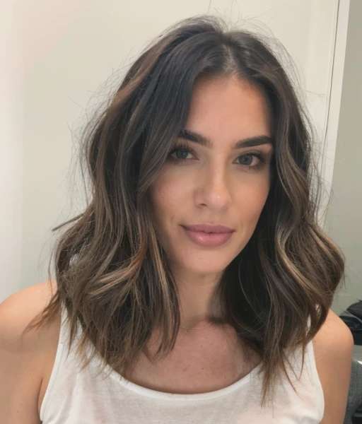 Tousled Shoulder-Length Waves