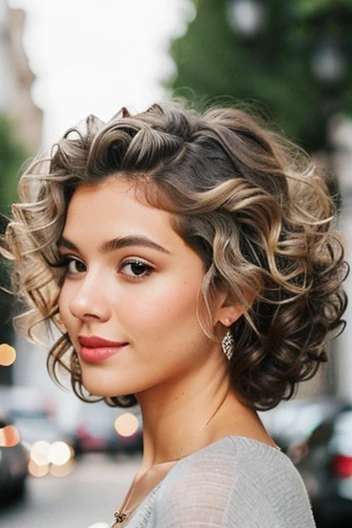 Voluminous Gray Curls