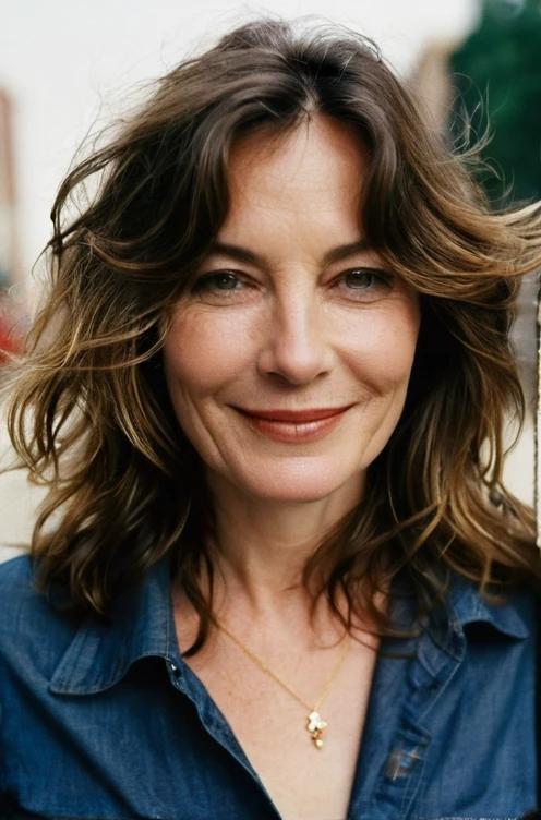 A layered cut with beachy waves that give a relaxed and youthful vibe, perfect for mature women.