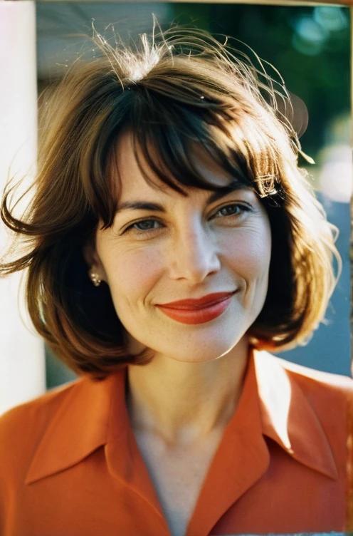 A textured long bob with side-swept bangs that brings softness and elegance.