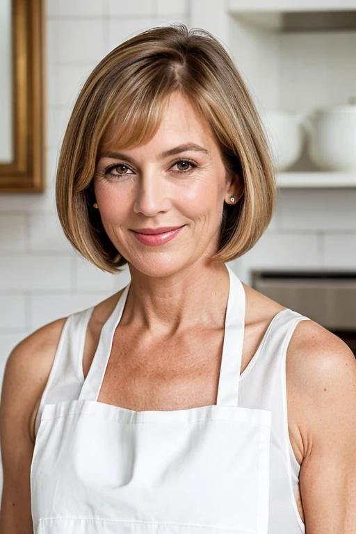 Classic French bob for women over 50 with fine hair, featuring a timeless, chic cut just below the ears.