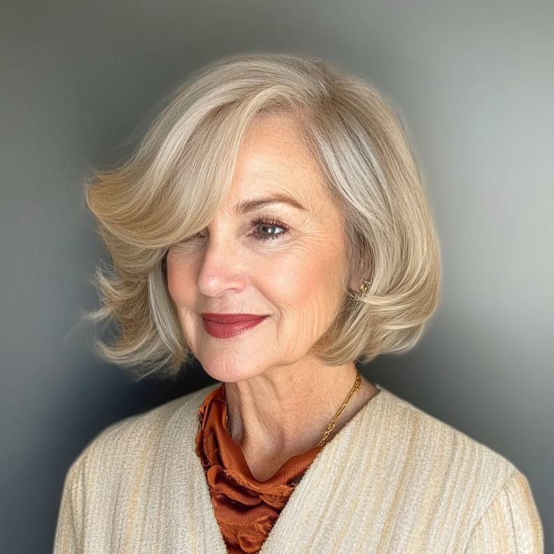 Classic Retro Bob for women over 50, inspired by vintage styles that offer timeless elegance.