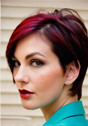 Edgy cropped pixie cut with an undercut, full of personality for women over 40.