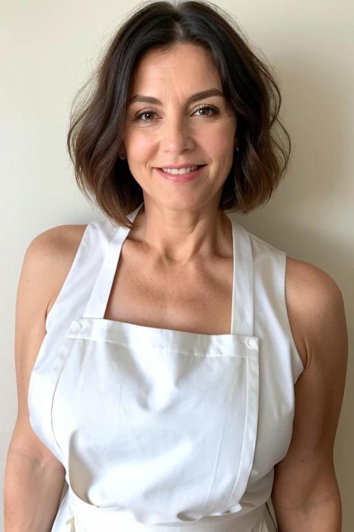 Short bob with a deep side part for women over 50 with fine hair, adding volume and a stylish asymmetry.