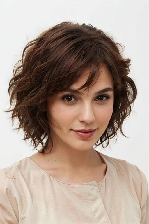 Short layered curly bob adding volume and sophistication to a woman over 50