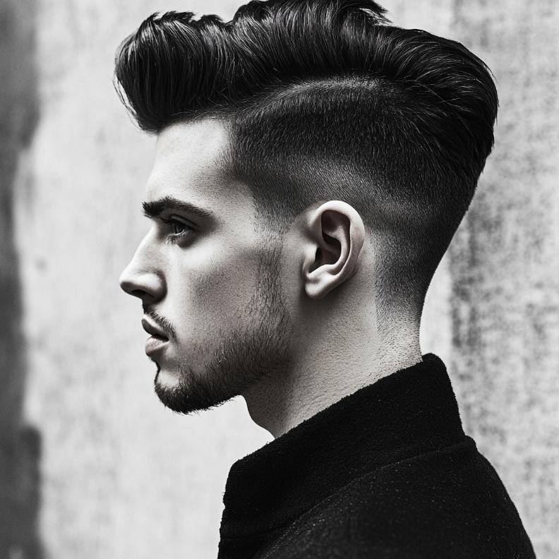 A bold undercut paired with classic elements of Edgar haircuts for men.