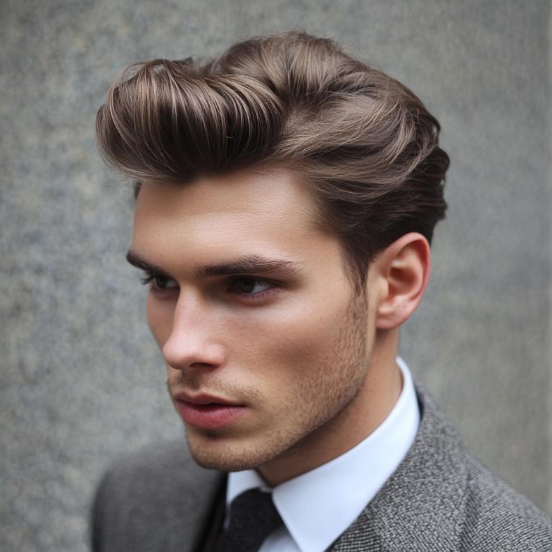 A clean and refined classic taper, showcasing the timeless appeal of medium length hairstyles for men.