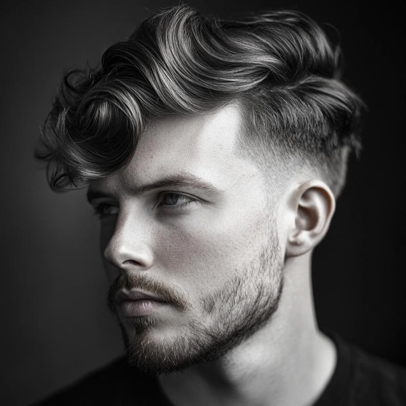 A cool Taper Fade with Waves, adding flair to Short Hairstyles and Haircuts for Men.