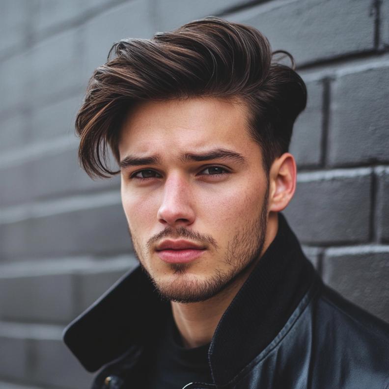 A medium-length taper fade, blending traditional and modern elements in medium length hairstyles for men.