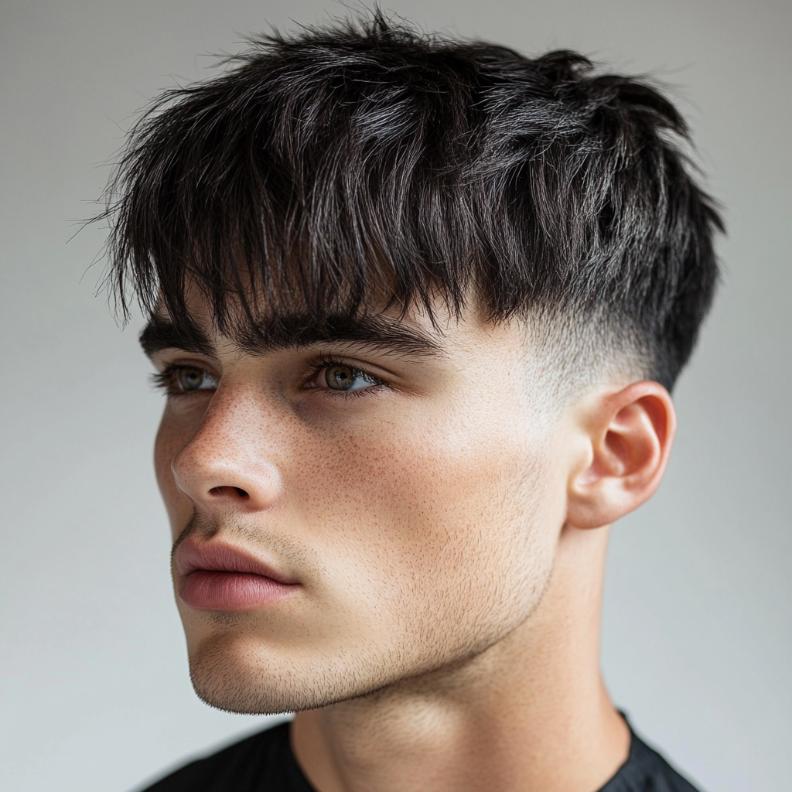 A modern Textured Crop showcasing trendy Short Hairstyles and Haircuts for Men.