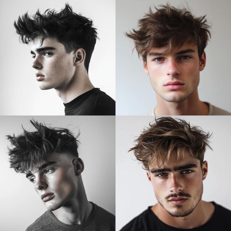 A more relaxed version of Edgar haircuts for men with a messy, textured top.