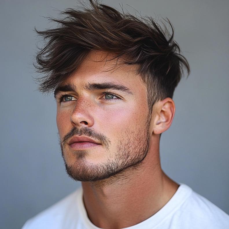 A relaxed Messy Short Hair, showcasing a casual approach to Short Hairstyles and Haircuts for Men.