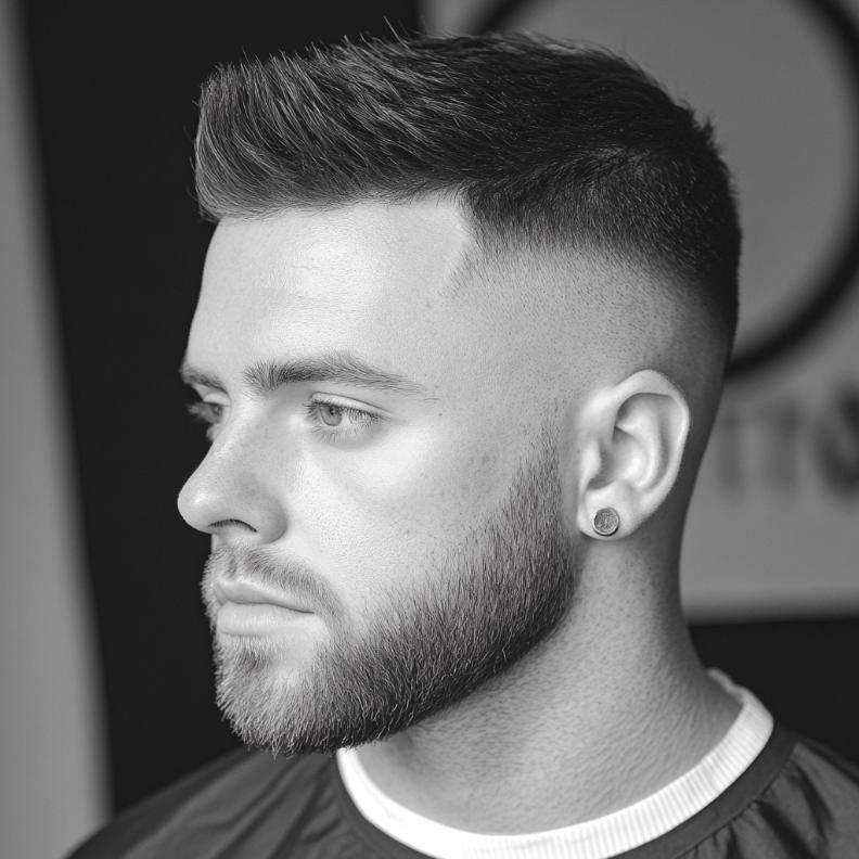 A sharp Skin Fade with Line-Up, a standout among Short Hairstyles and Haircuts for Men.