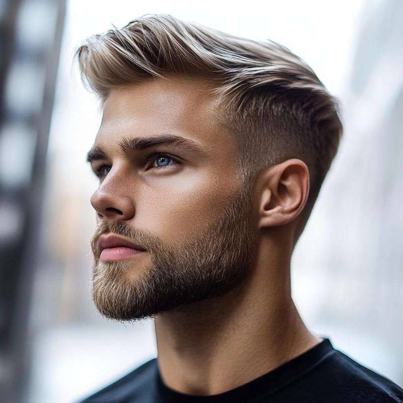 A variation of Edgar haircuts for men that features a longer top and clean sides.