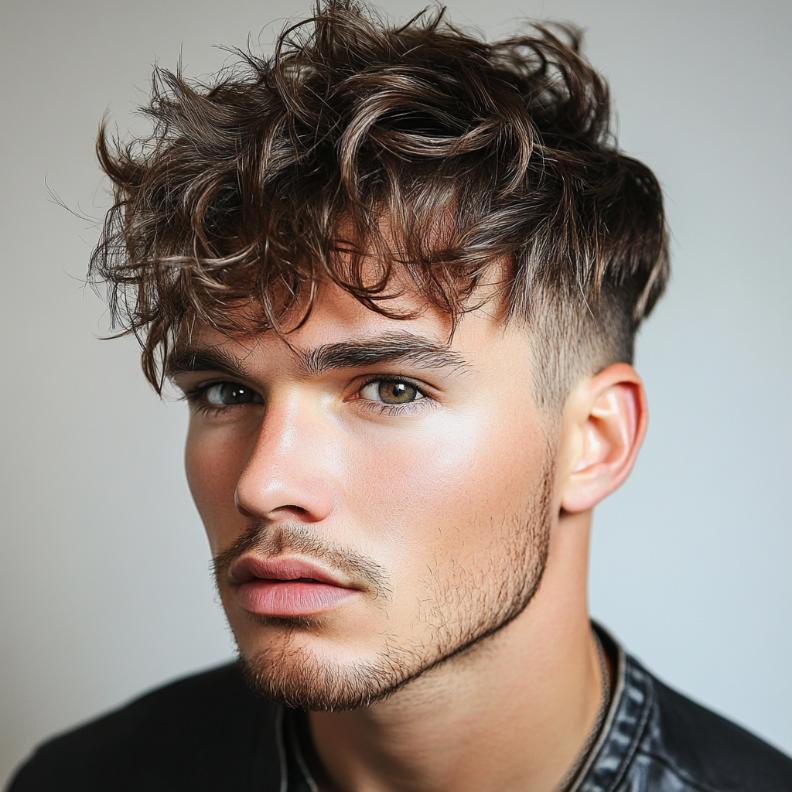 A wavy twist to Edgar haircuts for men, enhancing natural wave texture.