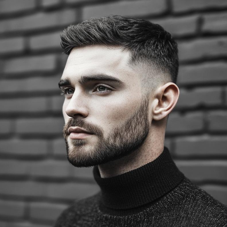 The classic Caesar Cut, embodying timeless Short Hairstyles and Haircuts for Men.